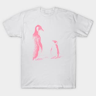 pink penguin vintage artwork T-Shirt